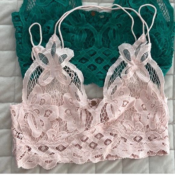 Free People Adella Pink Lace Bralette - Picture 4 of 4